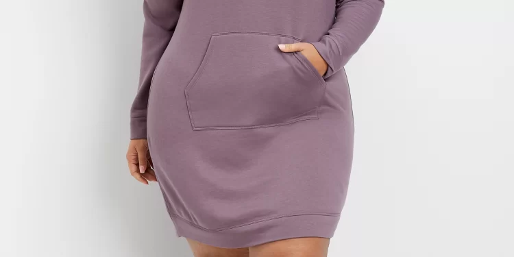 PLUS SIZE HOODED DRESS